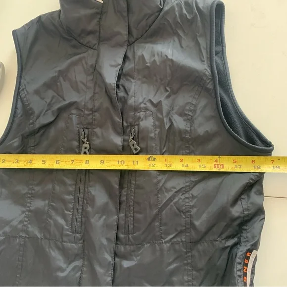 Bogner Black High Neck Puffer Outdoor Zip Vest Fleece Lined Size 8 Women’s - Picture 5 of 10